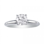 3/4ct Round Diamond Solitaire Engagement Ring in 14K White Gold (Sizes 4-9.5), Size 6.5 With Free Blitz Jewelry Cleaner