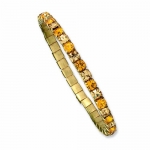 Genuine 1928 Boutique (TM) Bracelet. Gold-tone Light & Dark Colorado Crystal Stretch Bracelet. 100% Satisfaction Guaranteed.
