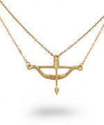 Best Friend Gold Bow & Arrow Necklace