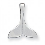 Sterling Silver Whale Tail Pendant - JewelryWeb