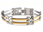 8.9 Men's Stainless Steel Link Chain Bracelet Silver Gold Color