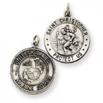 Sterling Silver St. Christopher US Marine Corp Medal