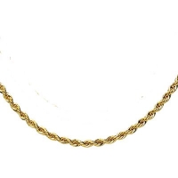 22 Gold Plated Polished Cable Chain with Lobster Claw