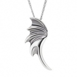 PlusMinus Sterling Silver vintage Angel wing Pendant Necklace For man + Gift Box