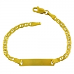 14 Karat Yellow Gold Mariner Baby Id Bracelet (5.5 inch)