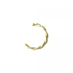 18 Gauge 7/16 - Solid 14K Yellow Gold Twisted Nose Hoop