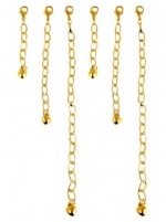 Necklace Bracelet Extender - 2 Sets - 1, 2 and 4 - 6 Pcs Total ~ Gold Tone (FB211)
