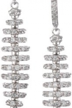 CZ by Kenneth Jay Lane Trend Cubic Zirconia Rhodium-Plated Sterling Silver Pine Cone Sparkler Earrings