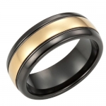 Outstanding Tungsten Ring Mens Wedding Band 8mm (Gold Black) (7)