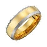 Unique 7mm Tungsten Mens Ring Wedding Engagement Band 2 Tone (Rose Gold & Titanium) (7)