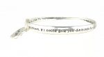 Bracelet - B153 - Bangle Style Engraved with MOTHER Poem ~ If I could give you diamonds.. ~ Silver Tone Metal (68mm)