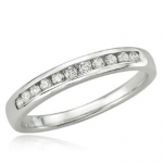 0.20 Carat (ctw) 14K White Gold Round Diamond Anniversary Wedding Band Stackable Ring 1/5 CT (Size 7)