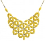 Chunky Cluster Party Statement Necklace - Yellow (Jcn20)
