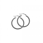 Small .925 Sterling Silver Round Circle Hoop Earrings 25mm 1