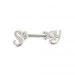 925 Sterling Silver SEXY 2 -Part Nipple Ring Body Jewelry - Each Sold Separately