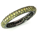 Sapphire Yellow CZ Sterling Silver Eternity Band Stack/Stackable Ring Size 6.5