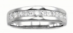 White Gold Plated Sterling Silver Princess Cut Diamond Cz Wedding Ring Band (8)