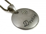 Inspirational Sentiment of Destiny Pendant, Sterling Silver Matte Finish with Genuine Austrian Crystal