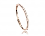 Ninabox ® Party Time Collection [PTC] -- Shining. Rose Gold Plated Alloy Bangle Bracelet with CZ Diamond. Fashion Party Jewelry For Women. Diameter: 5.3cm. BAG03205WW