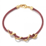 Satya Jewelry Arm Yourself Silk Serpent Wrap Bracelet (Rust)
