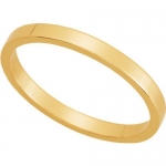 10K Yellow Gold 2mm Flat Plain Women's Wedding Band (Available Ring Sizes 4-9) Size 4.5