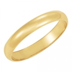 Men's 14K Yellow Gold 4mm Traditional Plain Wedding Band (Available Ring Sizes 7-12 1/2) Size 7