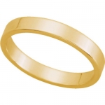 10K Yellow Gold 4mm Flat Plain Women's Wedding Band (Available Ring Sizes 4-9) Size 6.5