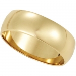 Men's 10K Yellow Gold 7mm Traditional Plain Wedding Band (Available Ring Sizes 7-12 1/2) Size 7