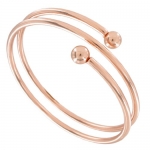 Ky & Co Bracelet Spiral Rose Gold Pl Coil Bangle Bracelet Large