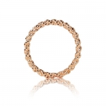 Fashion Plaza Forever Love For Lower Woven 18K Rose Gold Finish Band Ring （Size 5 6 7 8 9）R348 (5)