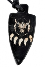 Cowboy Necklace, Buffalo Bone Pendant Necklace, Buffalo Bone Choker, N138