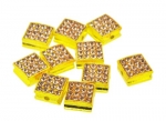 Lot of 10, Yellow Crystal Square Pave Beads, Square Shamballa Pendant, Square Pave Beads to Make Shamballa Bracelets With