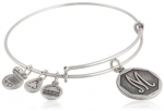 Alex and Ani Russian Silver Initial M Expandable Wire Bangle Bracelet, 7.25