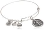 Alex and Ani Russian Silver Initial R Expandable Wire Bangle Bracelet, 7.25