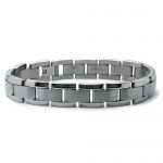 Titanium Men's Two Tone Link Bracelet Sz 7