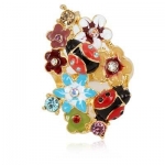 Flower and Ladybug CZ Fashion Ring By GemGem Jewelry (6)