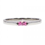 Pink Petite Promise Ring In Sterling Silver By GemGem Jewelry-Size 8