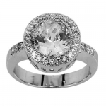 Round Cut CZ Ring-3 Carats 14KT White Gold Filled Round Cut CZ Engagement Ring by GemGem Jewelry (6)