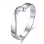 Couple Jewelry Love Password Sterling Silver Plated Heart Lovers Rings Mens Ladies Wedding Band (Men's Size 7.5)