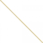 0.8mm Solid 14K Yellow Gold High Polish Classic Rolo Link Chain Necklace 16 - 18 Available - 18 inches