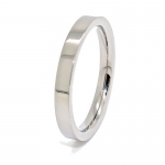 Blue Chip Unlimited - Slim 3mm Classic Flat Titanium Wedding Band Engagement Ring Fashion Jewelry Gift Size 5.5 (5 1/2)