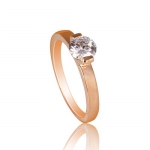 Fashion Plaza 18K Rose Gold Plated 1/2CT CZ Diamond Cut Ring (available IN SIZES 5 6 7 8 9) R356 (6)