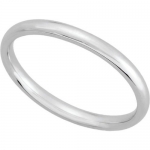 10K White Gold 2mm Comfort Fit Plain Women's Wedding Band (Available Ring Sizes 4-9) Size 4.5
