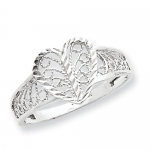 Sterling Silver Heart Ring, Size 8