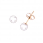 14k Gold 4mm Cultured Pearl Children's Earrings