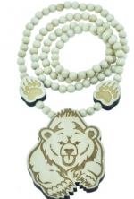 Bear Good Wood Quality LMFAO Maple Replica Necklace, Hip Hop Necklace