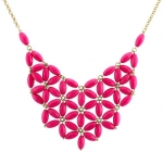 Chunky Cluster Party Statement Necklace - Hot Pink (Jcn20)