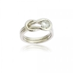 Sterling Silver CZ Love Knot Ring (Size 6) Available in sizes 6 through 9