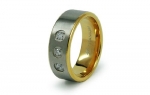 18K Gold Plated Titanium Wedding Ring (Size 6) Available Size: 6, 7, 8, 9, 10, 11, 12