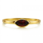 Marquise Natural Garnet Gemstone 10K Solid Yellow Gold Ring 0.24 Ct - Nickel Free Engagement Wedding Ring Size 7